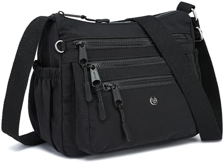 AOCINA Women's Lightweight Multi-Pocket Crossbody Bags for Everyday Use | AOCINA Nylon Messenger Shoulder Handbags for