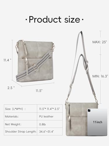 WestBronco Crossbody Purses for Women Medium Shoulder Bag Vegan Leather Handbags with Guitar Strap Women Medium Shoulder