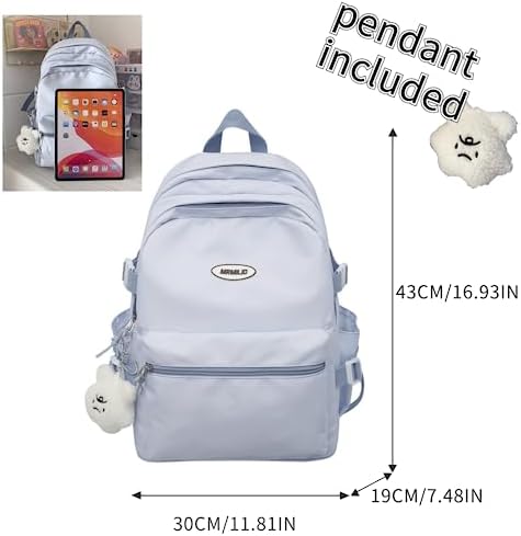 Kawaii Waterproof Backpack for Women Dark Blue