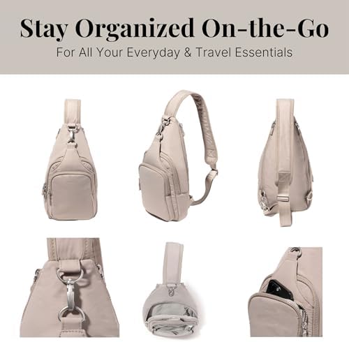 Baggallini Central Park Sling Leather Shoulder Bag for Women | Baggallini Central Park Sling Crossbody Bag for Men | Ba