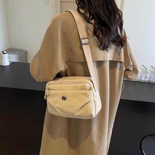 Eslcorri Women Small Shoulder Bag Nylon Simple Zipper Purse Lightweight Casual Mini Bag Eslcorri Women Casual Small Cros