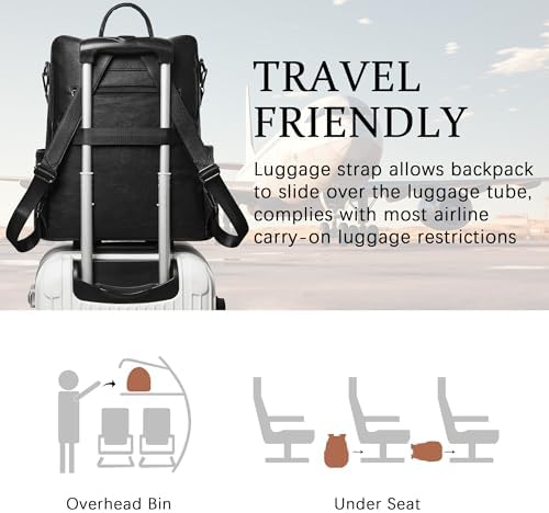 Shrrie Vegan Leather Women's 15.6 Inch Laptop Backpack for Work and Travel | Shrrie Vegan Leather Women's Laptop Backpa