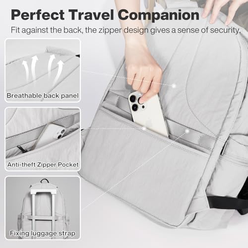 Mixi Outdoor Lightweight Backpack for Women Men Casual Carry On Laptop Travel Bookbag, Water Resistant Durable Hiking Ba