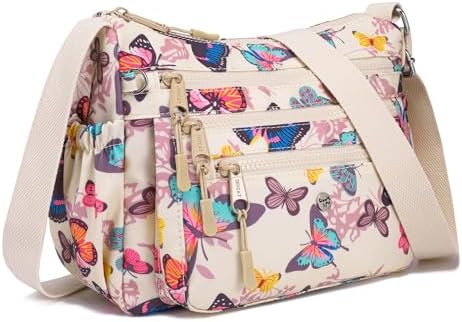 AOCINA Women's Lightweight Multi-Pocket Crossbody Bags for Everyday Use | AOCINA Nylon Messenger Shoulder Handbags for