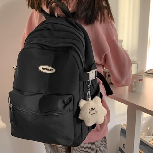 Kawaii Waterproof Backpack for Women Dark Blue