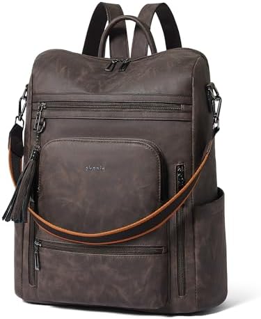 Shrrie Vegan Leather Women's 15.6 Inch Laptop Backpack for Work and Travel | Shrrie Vegan Leather Women's Laptop Backpa