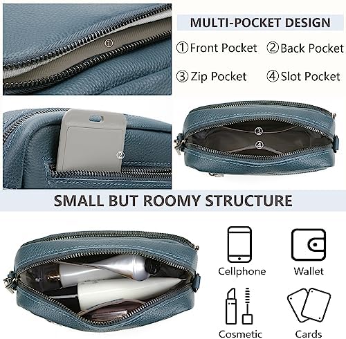 Women Genuine Leather Crossbody Bag for Everyday Use | Trendy Design Wide Strap Crossbody Bag | Camera Crossbody Purs