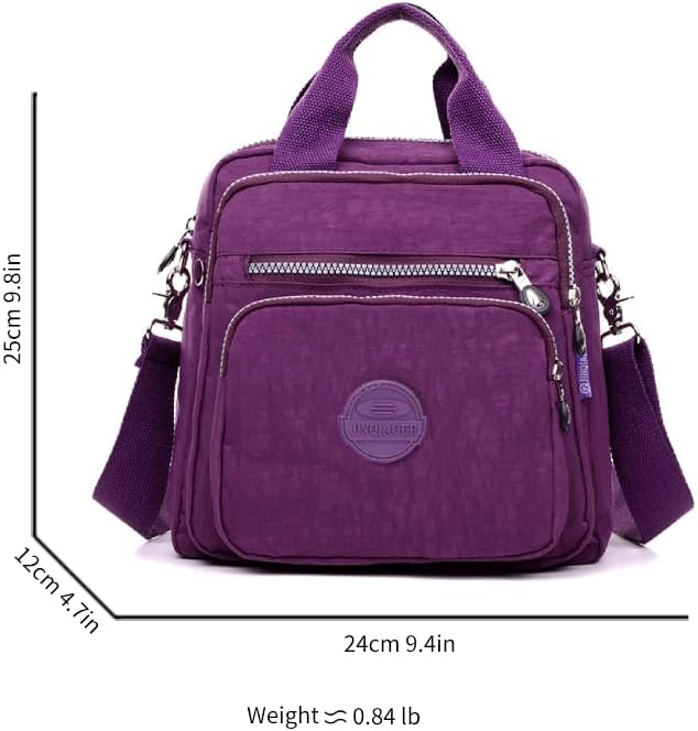Qiyllur Nylon Crossbody Bag for Women Fashion Shoulder Bag with Adjustable Strap