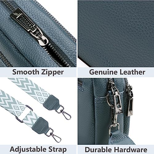 Women Genuine Leather Crossbody Bag for Everyday Use | Trendy Design Wide Strap Crossbody Bag | Camera Crossbody Purs