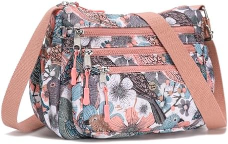 AOCINA Women's Lightweight Multi-Pocket Crossbody Bags for Everyday Use | AOCINA Nylon Messenger Shoulder Handbags for