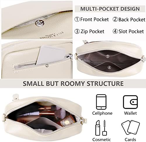 Women Genuine Leather Crossbody Bag for Everyday Use | Trendy Design Wide Strap Crossbody Bag | Camera Crossbody Purs