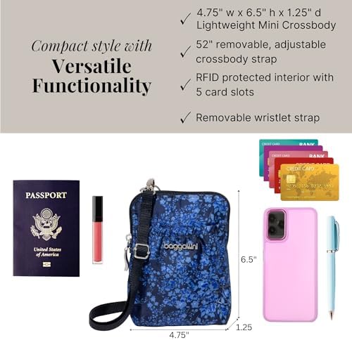 Baggallini Bryant Pouch Small Crossbody Bag for Women - Lightweight Crossbody Pouch - Perfect Phone Purse