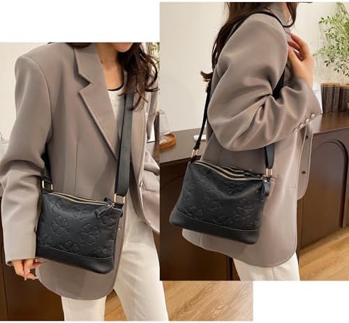 Eslcorri Women Small Shoulder Bag Nylon Simple Zipper Purse Lightweight Casual Mini Bag Eslcorri Women Casual Small Cros