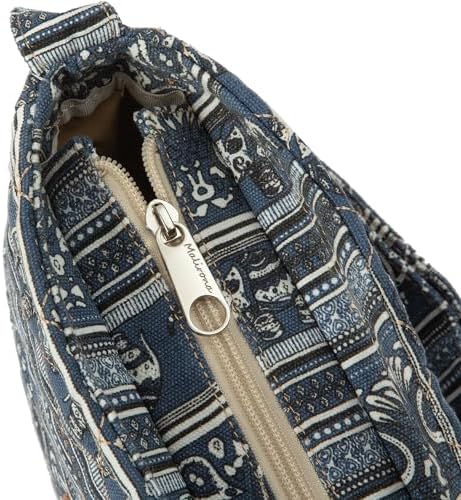 Malirona Women's Durable Small Floral Crossbody Bag Canvas Messenger Handbag Multi Pocket Travel Satchel Purse Malirona