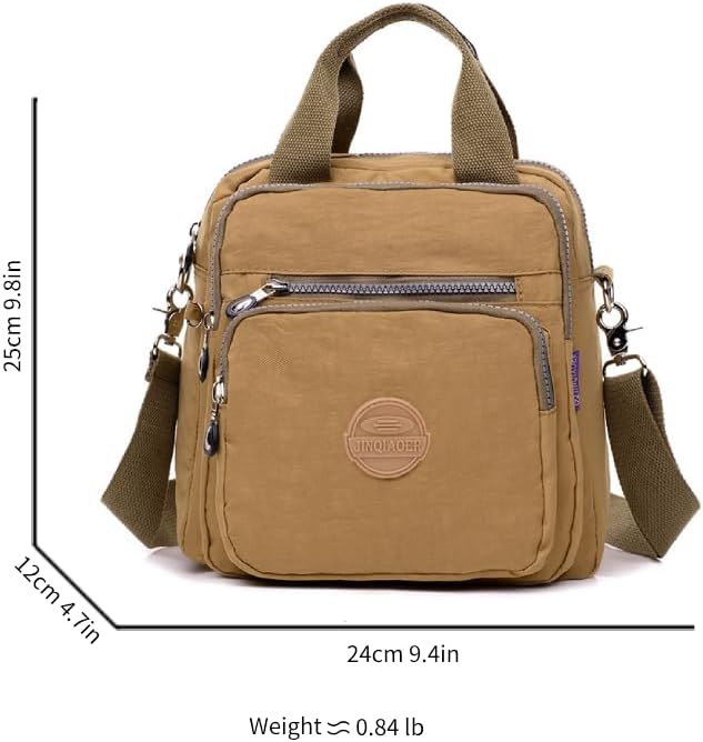 Qiyllur Nylon Crossbody Bag for Women Fashion Shoulder Bag with Adjustable Strap