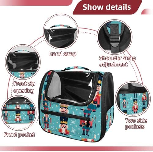 Capybara Pet Soft Sided Travel Carrier for Cats and Puppies, Portable and Comfortable, Perfect for Airlines and Car Trip