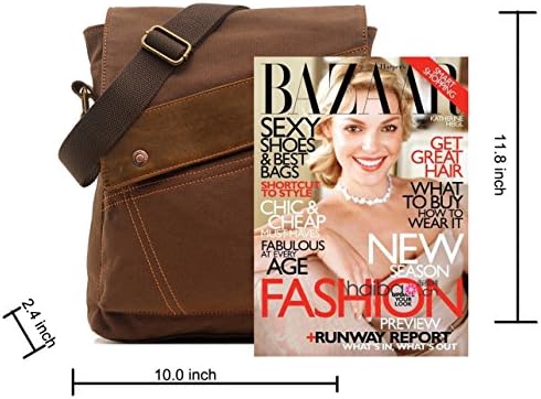 AIBAG Vintage Small Canvas Shoulder Bag for Women Everyday Use | AIBAG Messenger Bag Crossbody Purse with Multiple Comp