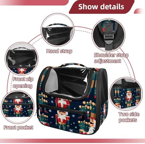 Capybara Pet Soft Sided Travel Carrier for Cats and Puppies, Portable and Comfortable, Perfect for Airlines and Car Trip