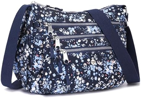 AOCINA Women's Lightweight Multi-Pocket Crossbody Bags for Everyday Use | AOCINA Nylon Messenger Shoulder Handbags for