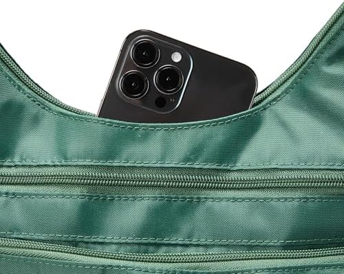 Baggallini Essential Hobo Handbag for Women W/RFID Protection Lightweight Travel Purse Handbag Crossbody Bag