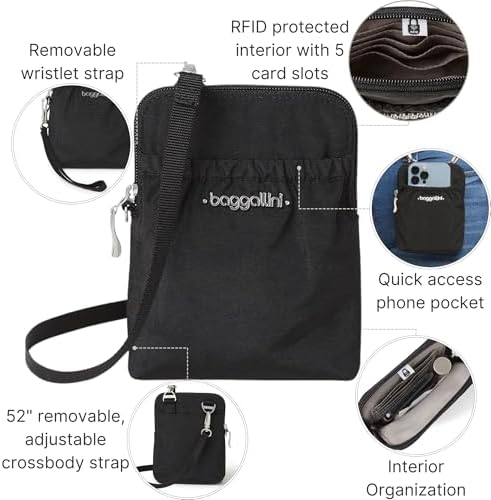 Baggallini Bryant Pouch Small Crossbody Bag for Women - Lightweight Crossbody Pouch - Perfect Phone Purse