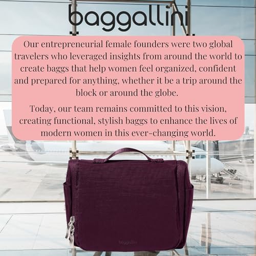 Unisex Lightweight Small Toiletry Kit - Baggallini 5x8 Inch Makeup Bag for Men and Women | Baggallini Unisex Small Toil