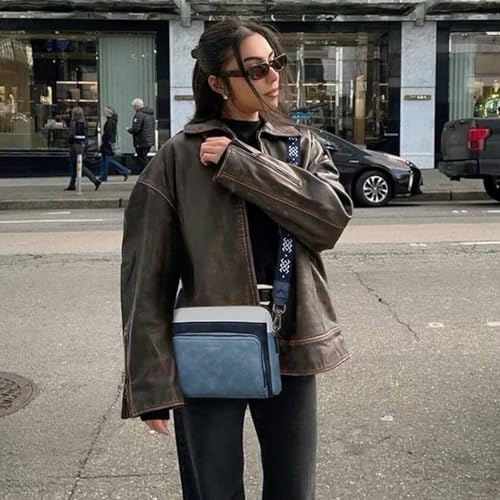 POIUGOYA Trendy Vegan Leather Crossbody Purse for Women, Travel Compatible with Built-in Wallet Medium Size