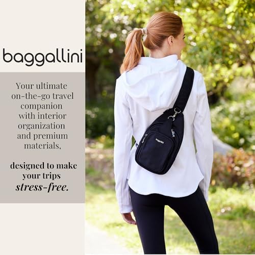 Baggallini Central Park Sling Leather Shoulder Bag for Women | Baggallini Central Park Sling Crossbody Bag for Men | Ba