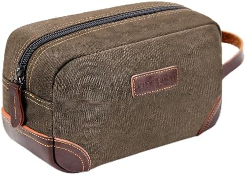 Men's Emissary Water-Resistant Toiletry Bag | Men’s Emissary Canvas Travel Dopp Kit | Men's Emissary Travel Bathroom Ba