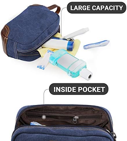 Men's Emissary Water-Resistant Toiletry Bag | Men’s Emissary Canvas Travel Dopp Kit | Men's Emissary Travel Bathroom Ba