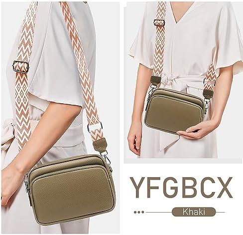 Women Genuine Leather Crossbody Bag for Everyday Use | Trendy Design Wide Strap Crossbody Bag | Camera Crossbody Purs