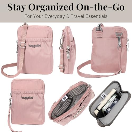 Baggallini Bryant Pouch Small Crossbody Bag for Women - Lightweight Crossbody Pouch - Perfect Phone Purse