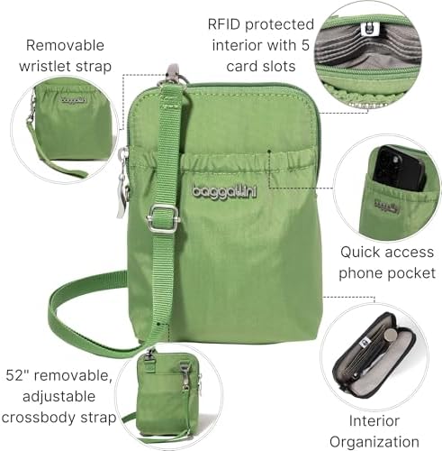 Baggallini Bryant Pouch Small Crossbody Bag for Women - Lightweight Crossbody Pouch - Perfect Phone Purse