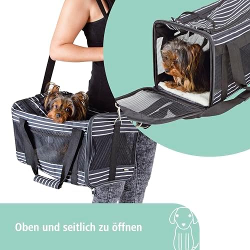 Kerbl Travel Bag Cuba for Weekend Getaways - Durable and Stylish Black/White Duffel Bag | Kerbl Travel Bag Cuba - 40 x