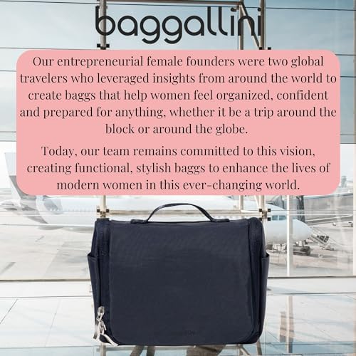 Unisex Lightweight Small Toiletry Kit - Baggallini 5x8 Inch Makeup Bag for Men and Women | Baggallini Unisex Small Toil
