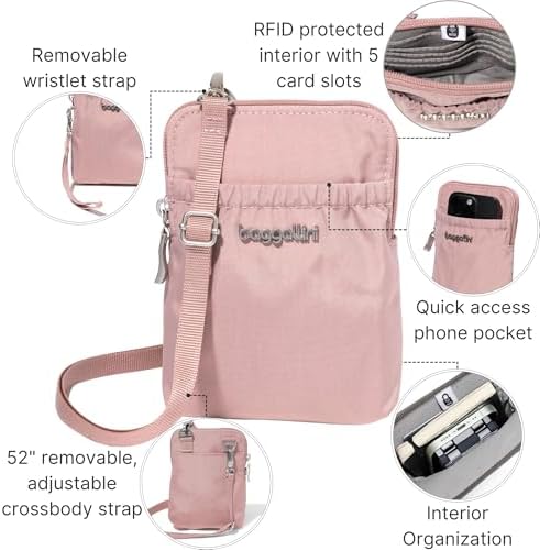 Baggallini Bryant Pouch Small Crossbody Bag for Women - Lightweight Crossbody Pouch - Perfect Phone Purse