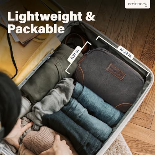 Men's Emissary Water-Resistant Toiletry Bag | Men’s Emissary Canvas Travel Dopp Kit | Men's Emissary Travel Bathroom Ba