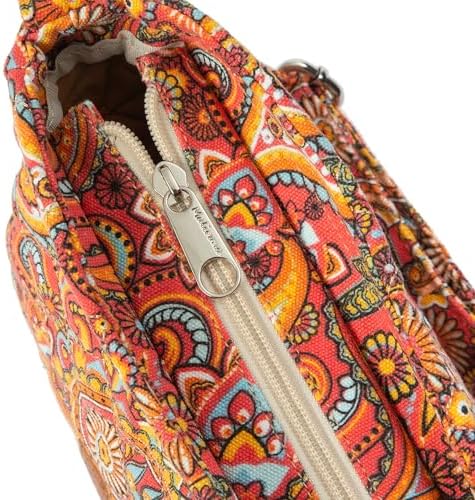 Malirona Women's Durable Small Floral Crossbody Bag Canvas Messenger Handbag Multi Pocket Travel Satchel Purse Malirona