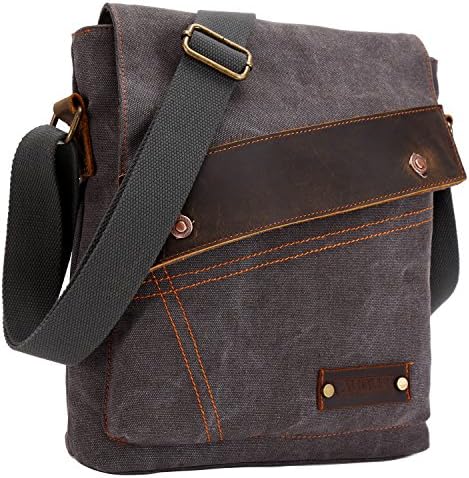 AIBAG Vintage Small Canvas Shoulder Bag for Women Everyday Use | AIBAG Messenger Bag Crossbody Purse with Multiple Comp