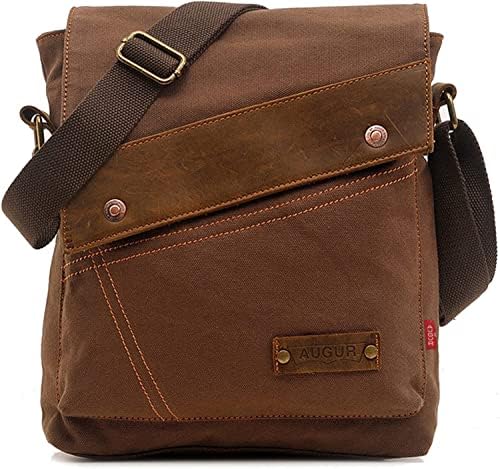 AIBAG Vintage Small Canvas Shoulder Bag for Women Everyday Use | AIBAG Messenger Bag Crossbody Purse with Multiple Comp