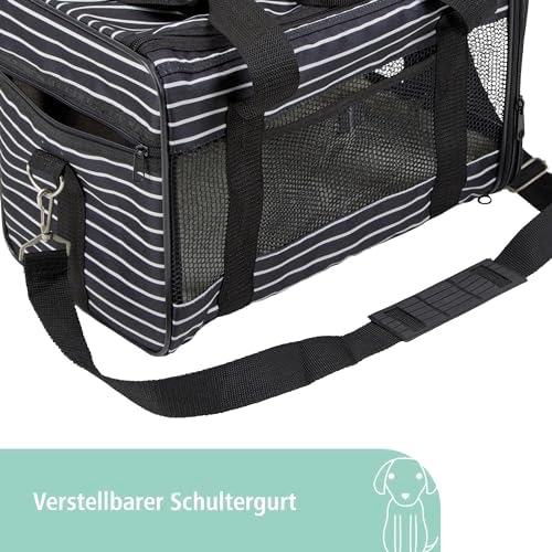 Kerbl Travel Bag Cuba for Weekend Getaways - Durable and Stylish Black/White Duffel Bag | Kerbl Travel Bag Cuba - 40 x