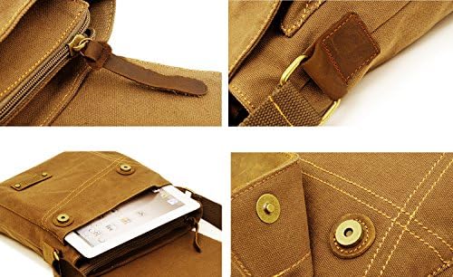 AIBAG Vintage Small Canvas Shoulder Bag for Women Everyday Use | AIBAG Messenger Bag Crossbody Purse with Multiple Comp