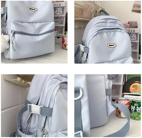 Kawaii Waterproof Backpack for Women Dark Blue