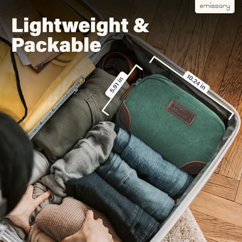 Men's Emissary Water-Resistant Toiletry Bag | Men’s Emissary Canvas Travel Dopp Kit | Men's Emissary Travel Bathroom Ba