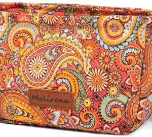 Malirona Women's Durable Small Floral Crossbody Bag Canvas Messenger Handbag Multi Pocket Travel Satchel Purse Malirona
