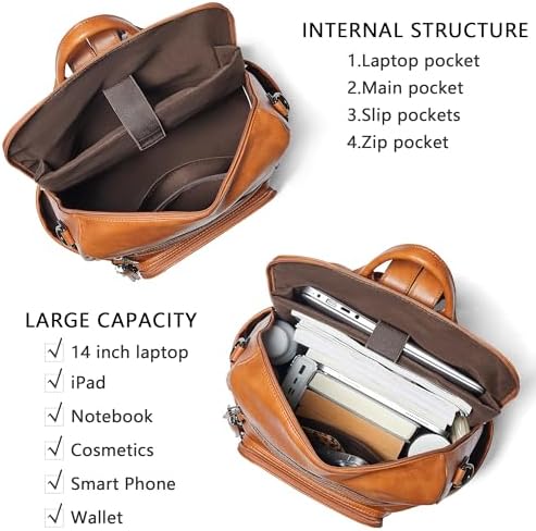 Shrrie Vegan Leather Women's 15.6 Inch Laptop Backpack for Work and Travel | Shrrie Vegan Leather Women's Laptop Backpa