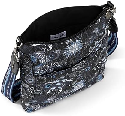 Sakroots Lucia Gen Crossbody Bag for Women Daily Use Fashionable and Practical Black Small Sized Crossbody Bag