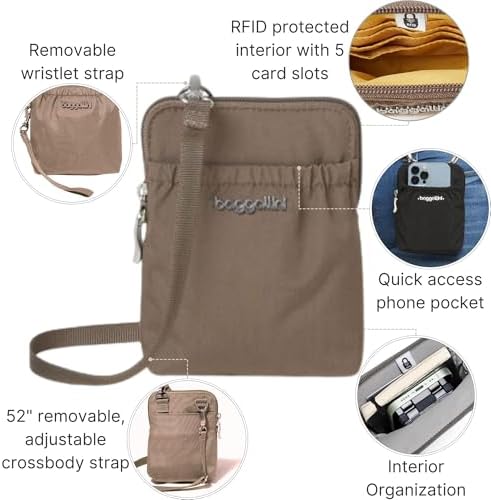 Baggallini Bryant Pouch Small Crossbody Bag for Women - Lightweight Crossbody Pouch - Perfect Phone Purse