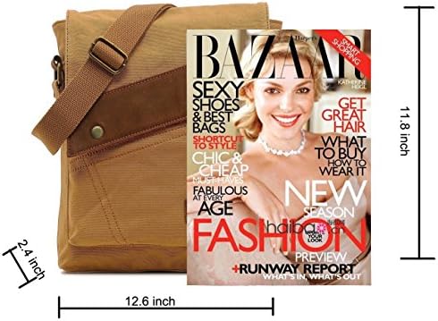 AIBAG Vintage Small Canvas Shoulder Bag for Women Everyday Use | AIBAG Messenger Bag Crossbody Purse with Multiple Comp