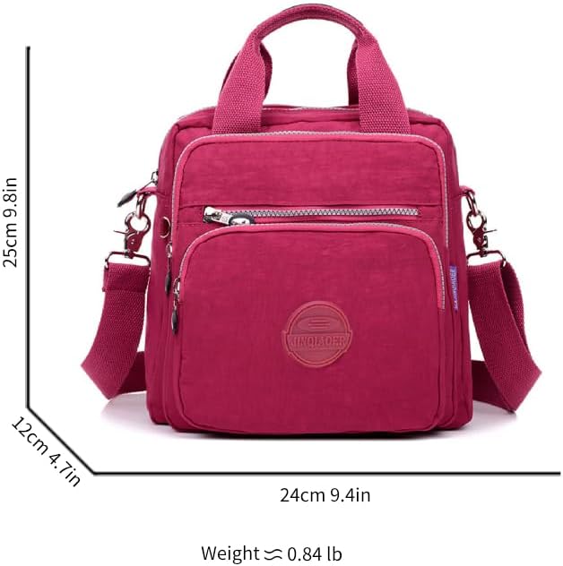 Qiyllur Nylon Crossbody Bag for Women Fashion Shoulder Bag with Adjustable Strap
